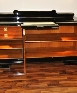 Original 1920er Art Deco Sideboard Wurzelholz mit Messinggriffen, Art Deco, Moebel, Design, Innendesign, Luxus, Walnussholz, Französische Moebel, Buffet