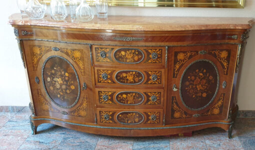 Sideboard, Chest of Drawers, Solid Wood, Inlays