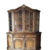 Antique Display Cabinet Made Of Solid Wood With Floral Carvings