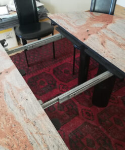 Extending Dining Room Table Made of Marble And Ash Wood