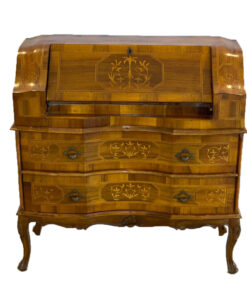 Antique Secretary, Made Of Solid Wood, Inlays
