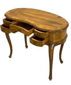 Antique Desk, Made Of Solid Wood, Inlays